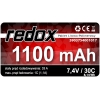 Redox 1100 mAh 7,4 V 30 C (JR-Stecker) - LiPo-Pack