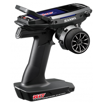 Die SANWA M17 2,4GHz FH5 Funkfernsteuerung + der Empfänger RX-491