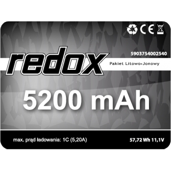 Redox ASG 5200 mAh 11,1 V DEAN (1+1+1) - Li-Ion-Pack