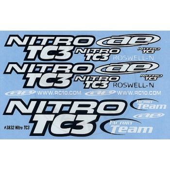 Arkusz naklejek do modelu NTC3 - Team Associated [#3832]