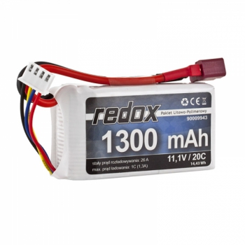 Redox 1300 mAh 11,1 V 20 C - LiPo-Pack