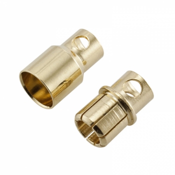 Gold-(Bananen-)Stecker 8 mm – kurz flach