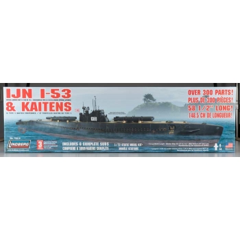 Model plastikowy Lindberg - Japońska Łódź podwodna IJN-I-53 + 6 Torped Kaiten