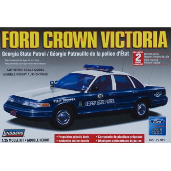 Model plastikowy Lindberg - Radiowóz Ford Crown Victoria (wersja stanowa Georgia) - produkt wycofany