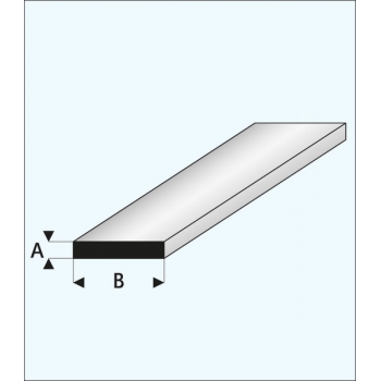 Flaches Kunststoffprofil 0,5 x 3,0 x 1000 mm - MAQUETT