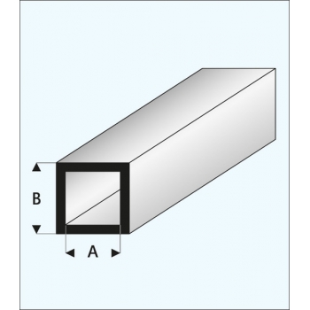 Kunststoff-Vierkantrohr 2,0 x 3,0 x 1000 mm - MAQUETT