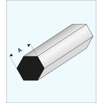 Profil Sechskant Kunststoff 3,0 x 1000 mm - MAQUETT