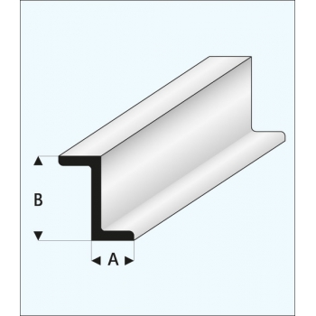 Kunststoff-Z-Profil 5,0 x 10 x 1000 mm - MAQUETT
