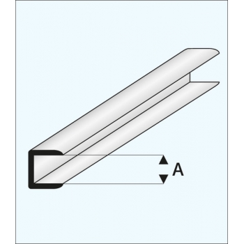 Kante flacher Kunststoff 2,0 x 1000 mm - MAQUETT