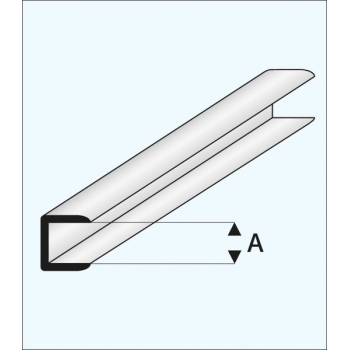 Kante flacher Kunststoff 3,0 x 1000 mm - MAQUETT
