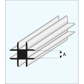 Kunststoff-Kreuzverbindungsprofil 1,0 x 1000 mm - MAQUETT