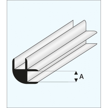 Kunststoff-Verbindungsprofil L-Form 1,5 x 1000 mm - MAQUETT