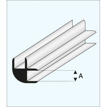 Kunststoff-Verbindungsprofil L-Form 2,0 x 1000 mm - MAQUETT