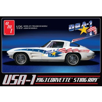 Model plastikowy - Samochód USA-1 1963 Chevy Corvette - AMT