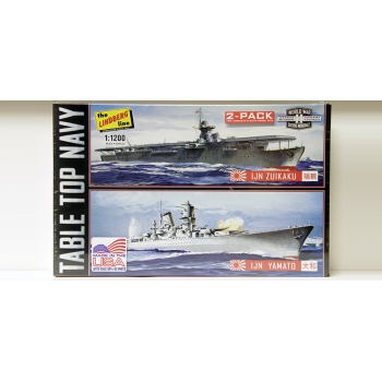 Kunststoffmodell - Set mit 2 Tabletop Navy 2-Pack-Booten - IJN Zuikaku & Yamato - Lindberg