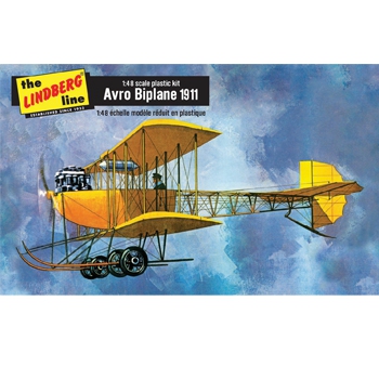 Model plastikowy - Samolot 1911 Avro Biplane - puzzle w zestawie! - Lindberg - produkt wycofany