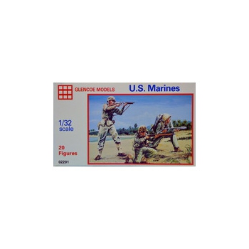 Plastikmodell - Figuren von US-Soldaten Marines (20 Figuren) - Glencoe-Modelle
