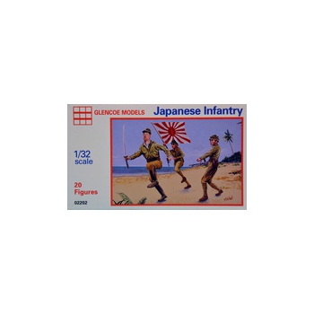 Plastikmodell - Figuren japanischer Infanteriesoldaten des Zweiten Weltkriegs (20 Figuren) - Glencoe Models