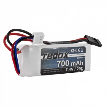 Redox 700 mAh 7,4 V 20 C (JR-Stecker) – LiPo-Pack