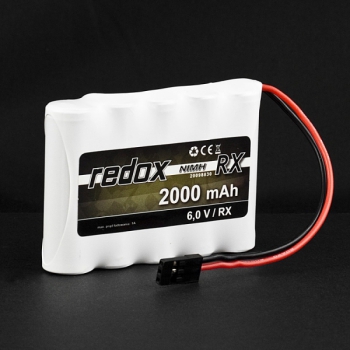 NiMH Redox RX-Pack 6,0V 2000 mAh [flach]