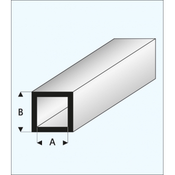 Kunststoff-Vierkantrohr 2,0 x 4,0 x 330 mm – MAQUETT