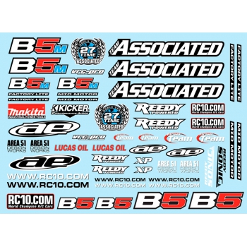 #91614 - Arkusz naklejek do RC10B5 - Team Associated