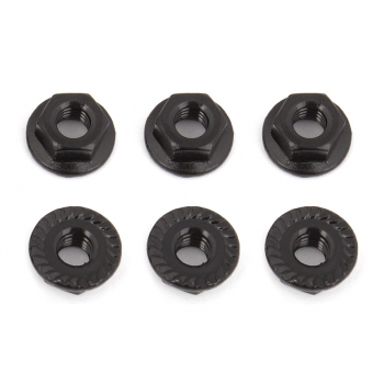 #91738 - Nuts, M4 Serrated Nuts - Team Associated