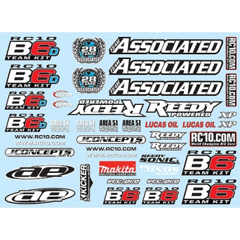 #91742 - B6 Decal Sheet - Team Associated