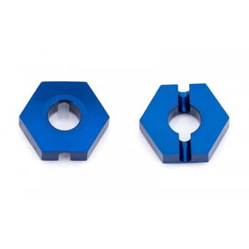 #92063 - B64 Front Wheel Hexes, 12 mm, blue aluminum - Team Associated