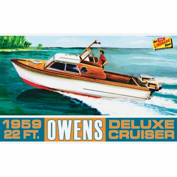 Model plastikowy - Łódź Owens Outboard Cruiser Boat 1:25 - Lindberg