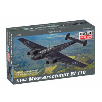 Model plastikowy - Samolot Bf-110 Messerschmitt 1:144 - Minicraft