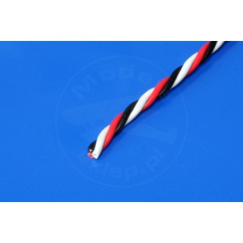 Przewód serwa trójżyłowy 3 x 0,33 mm/1 mb skręcony (FUTABA)