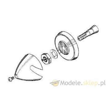 Kołpak MP-JET ALU 40 mm / otwór 3 mm / M6
