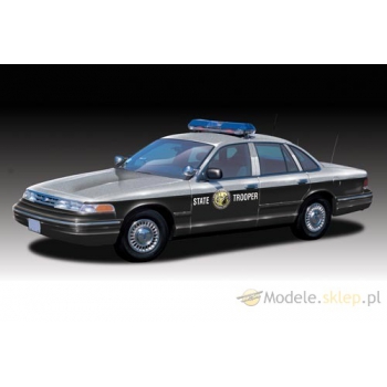 Model plastikowy Lindberg - Radiowóz Ford Crown Victoria (wersja stanowa North Carolina) - produkt wycofany
