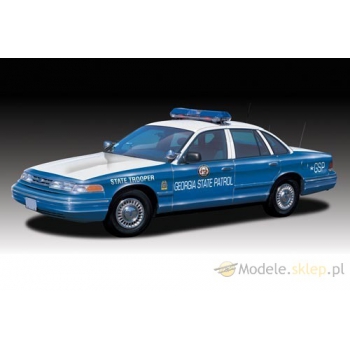 Model plastikowy Lindberg - Radiowóz Ford Crown Victoria (wersja stanowa Georgia) - produkt wycofany