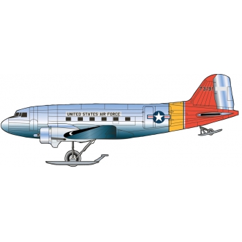 Plastikmodell - Arctic R4D USAF - Minicraft-Flugzeug