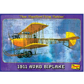 Model plastikowy - Samolot 1911 Avro Biplane - puzzle w zestawie! - Lindberg - produkt wycofany