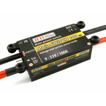 Elektronischer Hauptschalter 100 + RCSW-Schalter – Jeti-Modell