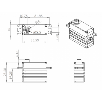 Serwomechanizm Jeti Model Digital Servo Highvoltage J3D13T (13 kg)