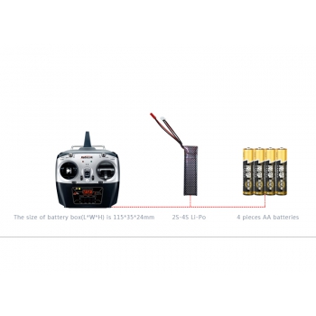 8-kanałowa aparatura cyfrowa T8FB 2.4 GHz [MODE 2 & MODE 1] z mini odbiornikiem R8EF - Radiolink