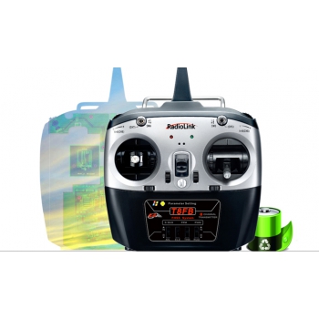 8-kanałowa aparatura cyfrowa T8FB 2.4 GHz [MODE 2 & MODE 1] z mini odbiornikiem R8EF - Radiolink