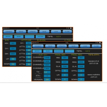 8-kanałowa aparatura cyfrowa T8FB 2.4 GHz [MODE 2 & MODE 1] z mini odbiornikiem R8EF - Radiolink