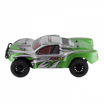 ELEKTROAUTO SHORT COURSE 1:10 Off-Road (srebrno-zielony) - zestaw MCSW - SST