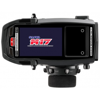 Die SANWA M17 2,4GHz FH5 Funkfernsteuerung + der Empfänger RX-491