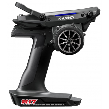 Die SANWA M17 2,4GHz FH5 Funkfernsteuerung + der Empfänger RX-491