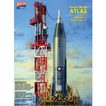 Plastikmodell – Convair SM-65D Atlas ICBM 1/72 Rakete – Horizon Models #2001