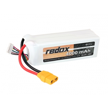 Redox 4000 mAh 22,2 V 40 C XT-90 – LiPo-Akku