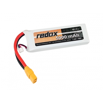 Redox 5000 mAh 7,4 V 40 C XT-90 – LiPo-Pack