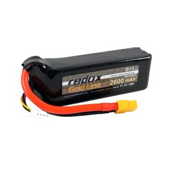 Redox Gold Line 2600 mAh 11,1 V 80C XT-60 – LiPo-Pack