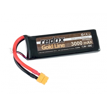 Redox Gold Line 3000 mAh 7,4 V 80C XT-60 – LiPo-Pack